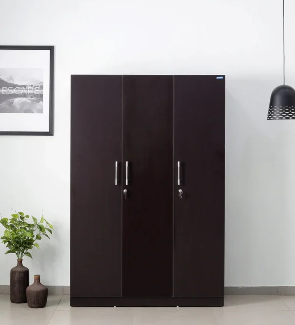 Optima 3 Door Wardrobe In Wenge Finish